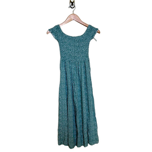 Green Floral Print Dress